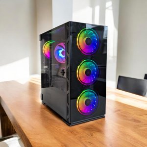 Komputer GigaGaming.pl Komputer do gier Ryzen 7 7800X3D RTX 5070 12GB DDR5 32GB SSD 1TB LED RGB, sterowanie pilotem , komputer gamingowy 5