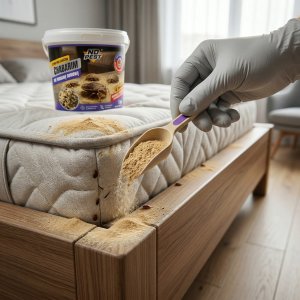 NO PEST Ziemia Wulkaniczna Środek Preparat Proszek na Pluskwy Owady Insekty Chabazyt "Chabarim" 500g 8