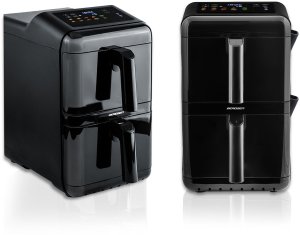Frytkownica beztłuszczowa Berdsen Frytkownica beztłuszczowa dwukomorowa pionowa 11.6 l Air fryer frytownica Berdsen 3000W BD-663 9