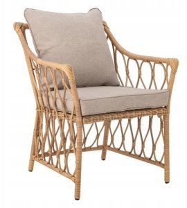 Bloomingville BLOOMINGVILLE Belluce Fotel z podnóżkiem Polyrattan 2