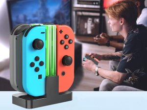 xxxxxxxxxxxxxxxx Verk Group (Verk) Stacja ładująca ładowarka do 4x joy-con nintendo switch podświetlenie led 2