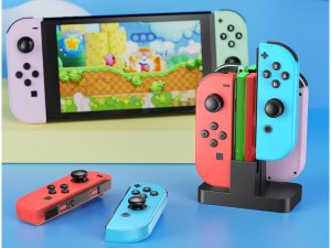 xxxxxxxxxxxxxxxx Verk Group (Verk) Stacja ładująca ładowarka do 4x joy-con nintendo switch podświetlenie led 5