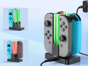 xxxxxxxxxxxxxxxx Verk Group (Verk) Stacja ładująca ładowarka do 4x joy-con nintendo switch podświetlenie led 8