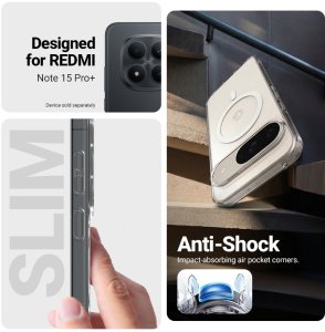 Crong Crong Hybrid Clear Magnetic - Etui MagSafe Xiaomi Redmi Note 15 Pro+ (przezroczysty) 2