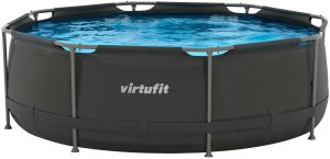 Virtufit VIRTUFIT Okrągły Basen 244 CM Z POMPĄ FILTRUJĄCĄ Antracytowy 2