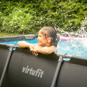 Virtufit VIRTUFIT PROSTOKĄTNY BASEN 300 x 210 CM Z POMPĄ FILTRUJĄCĄ ANTRACYTOWY 9