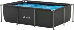 Virtufit VIRTUFIT PROSTOKĄTNY BASEN 260 x 180 CM Z POMPĄ FILTRUJĄCĄ ANTRACYTOWY 2