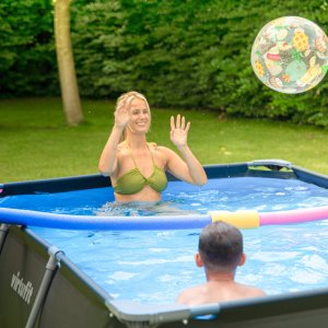 Virtufit VIRTUFIT PROSTOKĄTNY BASEN 260 x 180 CM Z POMPĄ FILTRUJĄCĄ ANTRACYTOWY 8