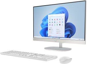 Komputer HP Hewlett-Packard HP AIO 24-cr0124nw i3-N300 23.8"FHD IPS 250nits AG 8GB DDR4 3200 SSD512 UHD Cam720p kB+Mouse Win11 Shell White 2Y 2
