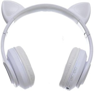 Słuchawki Verk Słuchawki bezprzewodowe bluetooth radio fm mp3 kocie uszy podświetlenie led 7