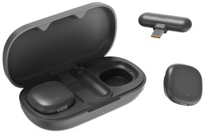 Mikrofon Verk 2x mikrofon bezprzewodowy krawatowy do iphone telefonu komputera usb-c 3