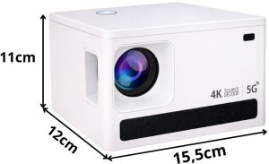 Projektor Verk Projektor rzutnik video x6 4k android tv 11.0 wifi bluetooth lcd 100 cali 5
