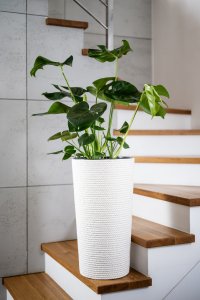 Adoni Doniczka bawełniana biała z wkładem 32x57 cm – ręcznie robiona (adoni-ba-wht-57) 2