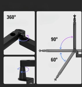Mikrofon Elgato Wave3 czarny + ramię montażowe Low Profile 4