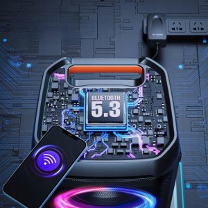 Głośnik W-KING W-KING 240W Głośnik bezprzewodowy Bluetooth IPX6 Boombox Party RGB Echo EQ 3