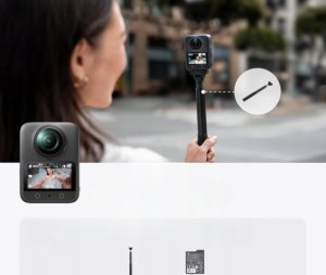 Kamera DJI Zestaw DJI Osmo 360 Essential Combo Kamera 8K 360 2x Bateria Kij 1,2m 4