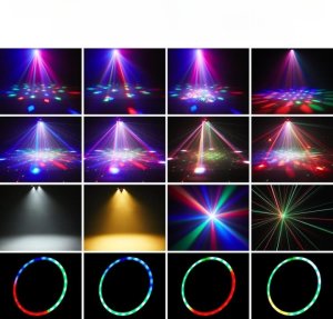 Lampa studyjna DNA RGBW Gobo Beam Głowica Ruchoma LED 150W DMX Pilot DJ Disco Party Event 5