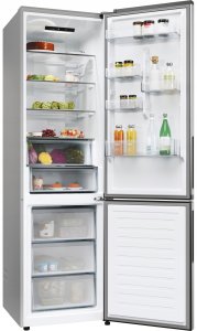 Lodówka Candy ECN2CQTEX206 Lodówka E Freestanding Combi Height 205cm Lodówka o pojemności 289 L Zamrażarka o pojemności 120 L Stal nierdzewna 2