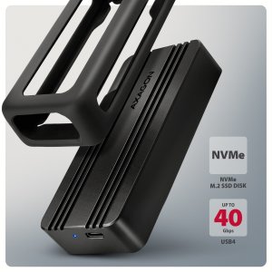 Axagon AXAGON EEM2-40G, zewnętrzna obudowa USB-C 40 Gbps do dysków M.2 NVMe SSD, wzmocnione aluminium 2
