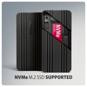 Axagon AXAGON EEM2-40G, zewnętrzna obudowa USB-C 40 Gbps do dysków M.2 NVMe SSD, wzmocnione aluminium 4