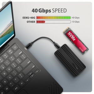 Axagon AXAGON EEM2-40G, zewnętrzna obudowa USB-C 40 Gbps do dysków M.2 NVMe SSD, wzmocnione aluminium 5