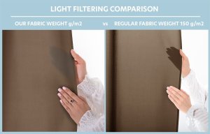 Fabryka Firan Zasłona 140x250 brązowa CARLI taśma wave oxford RESTILO do salonu 11
