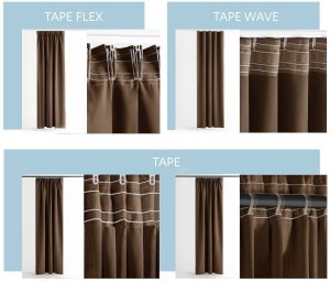 Fabryka Firan Zasłona 140x250 brązowa CARLI taśma wave oxford RESTILO do salonu 14