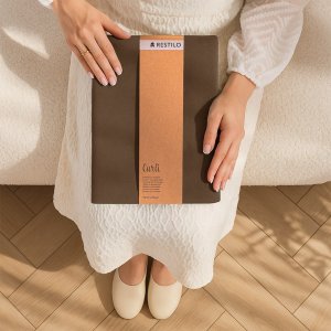 Fabryka Firan Zasłona 140x250 brązowa CARLI taśma wave oxford RESTILO do salonu 5
