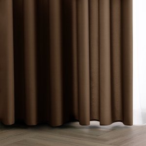 Fabryka Firan Zasłona 140x250 brązowa CARLI taśma wave oxford RESTILO do salonu 6