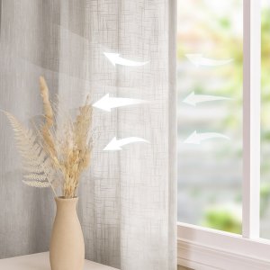 Fabryka Firan Zasłona kremowa 140x250 len VALETA taśma wave RESTILO do salonu 5