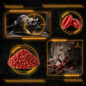 RatOut Trutka Trucizna Środek Gryzoniobójczy na Szczury Myszy Gryzonie Zbożowa Zatrute Ziarno Czerwone Brodifakum 4,5kg 12