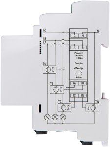 Shelly 3-kierunkowy miernik zużycia energii elektrycznej PRO 3EM 120A WiFi/Bluetooth/Matter 4