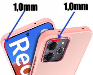 krainaGSM Etui Do Xiaomi Redmi 12 4G Matowe Silicone Case Satynowe Plecki + Szkło 9H 2