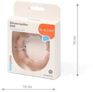 BabyOno 825/04 GRYZAK SILIKONOWY RING BEŻOWY 3