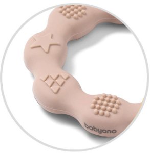 BabyOno 825/04 GRYZAK SILIKONOWY RING BEŻOWY 5