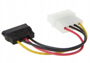 Delock Kabel adapter zasilający Molex 4Pin do Sata 15 Pin 17 cm 2