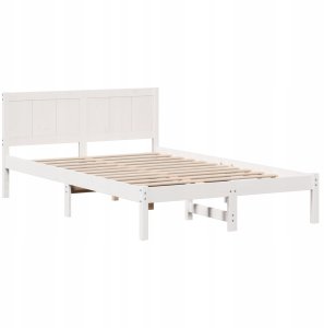 vidaXL Ramka łóżka Biały 120 x 200 cm Lite drewno sosnowe (872192) 2