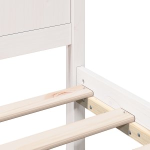 vidaXL Ramka łóżka Biały 120 x 200 cm Lite drewno sosnowe (872192) 4