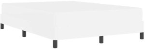 vidaXL Ramka łóżka z materacem Czysta biała 160 x 200 cm tkanina (3398639) 2