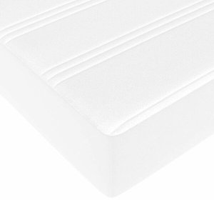 vidaXL Ramka łóżka z materacem Czysta biała 160 x 200 cm tkanina (3398639) 4