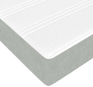 vidaXL Ramka łóżka z materacem Jasnoszary 140 x 190 cm tkanina (3399060) 3