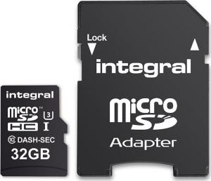 Karta Integral Dash Cam MicroSDHC 32 GB Class 10 UHS-I/U3  (INMSDH32G10-DSCAM) 1