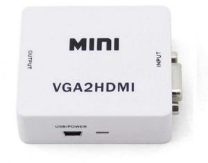 Adapter AV Savio HDMI - D-Sub (VGA) biały (CL-110) 1
