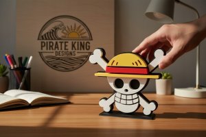 Small Foot Przestrzenne Logo 3D Kultowe Anime Piraci Dekoracja Pokoju 3D 2