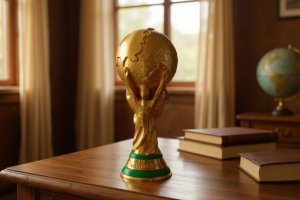 Arti Trofeum Mistrzostw Świata Piłka Nożna Statuetka Kibica 25 cm 2