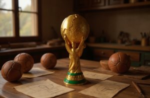 Arti Trofeum Mistrzostw Świata Piłka Nożna Statuetka Kibica 25 cm 4
