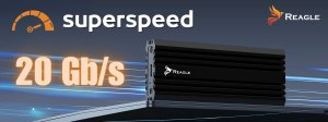 Kieszeń Reagle Obudowa dysku M.2 NVME 20Gbps USB-C 3.2 do 8TB kieszeń adapter na dysk M2 PCIE REAGLE 5