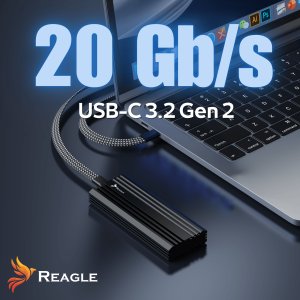 Kieszeń Reagle Obudowa dysku M.2 NVME 20Gbps USB-C 3.2 do 8TB kieszeń adapter na dysk M2 PCIE REAGLE 6