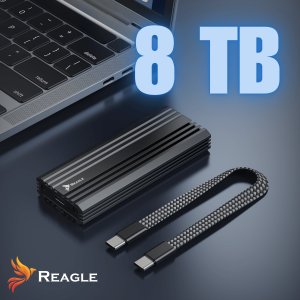 Kieszeń Reagle Obudowa dysku M.2 NVME 20Gbps USB-C 3.2 do 8TB kieszeń adapter na dysk M2 PCIE REAGLE 7