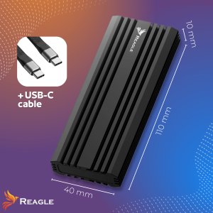 Kieszeń Reagle Obudowa dysku M.2 NVME 20Gbps USB-C 3.2 do 8TB kieszeń adapter na dysk M2 PCIE REAGLE 9